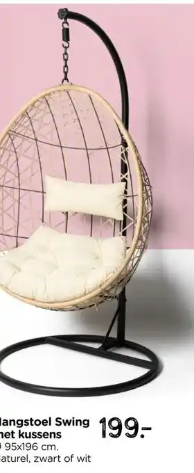 Xenos Hangstoel Swing met kussens aanbieding