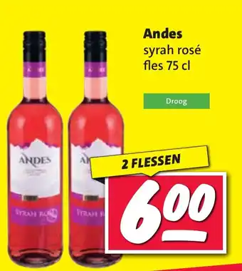 Nettorama Andes syrah rosé aanbieding