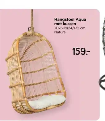 Xenos Hangstoel Aqua met kussen aanbieding