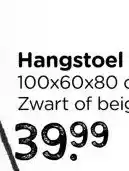 Xenos Hangstoel Knoet - zwart - ø80x100 cm aanbieding