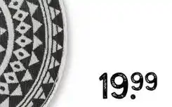 Xenos Buitenkleed mandala - zwart/wit - ø150 cm aanbieding