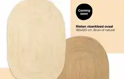 Xenos Rieten vloerkleed ovaal aanbieding