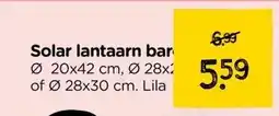 Xenos Solar barok lantaarn - paars - ø28x30 cm aanbieding