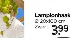 Xenos Lampion haak - zwart - 100 cm aanbieding