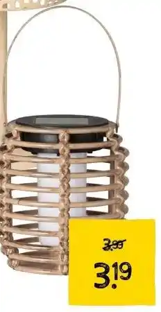 Xenos Solar lantaarn rond - bruin - ø10.5x10.5 cm aanbieding