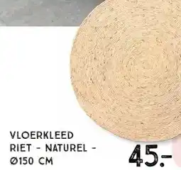 Xenos Vloerkleed riet - naturel - ø150 cm aanbieding