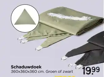 Xenos Schaduwdoek driehoek - groen - 360x360x360 cm aanbieding