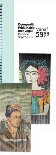 Xenos Deurgordijn Frida Kahlo met vogel aanbieding