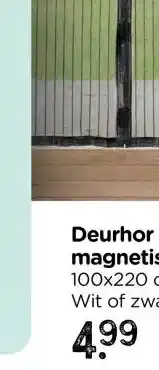 Xenos Horgordijn magnetisch - zwart - 100x220 cm aanbieding
