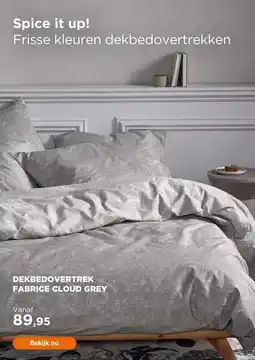 TotaalBED Dekbedovertrek Fabrice Cloud Grey | aanbieding