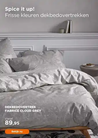 TotaalBED Dekbedovertrek Fabrice Cloud Grey | aanbieding
