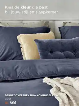 TotaalBED Dekbedovertrek Noa Koningsblauw | aanbieding
