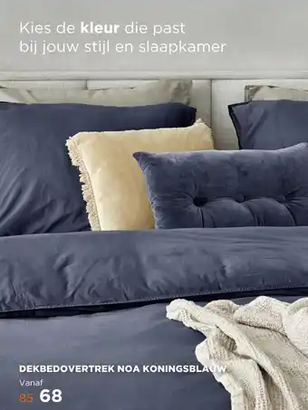 TotaalBED Dekbedovertrek Noa Koningsblauw | aanbieding