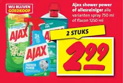 Nettorama Ajax shower power of allesreiniger aanbieding