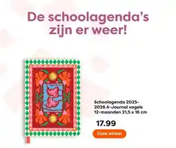 The Read Shop Schoolagenda 2025- 2026 A-Journal vogels 12-maanden aanbieding