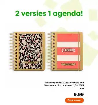 The Read Shop Schoolagenda 2025-2026 A6 DIY Glamour + plastic cover aanbieding