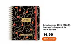 The Read Shop Schoolagenda 2025-2026 B5 Planner Chains goudfolie aanbieding