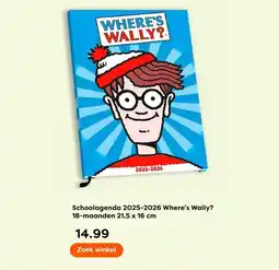 The Read Shop Schoolagenda 2025-2026 Where's Wally? 18-maanden aanbieding