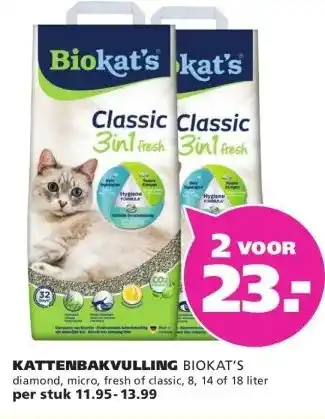 Ranzijn KATTENBAKVULLING BIOKAT'S aanbieding