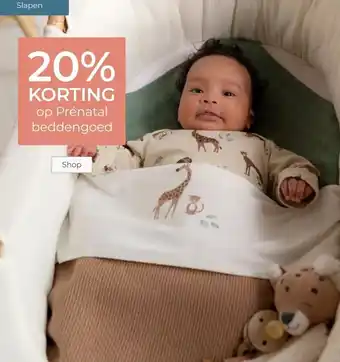 Prenatal 20%KORTING op Prénatal beddengoed aanbieding