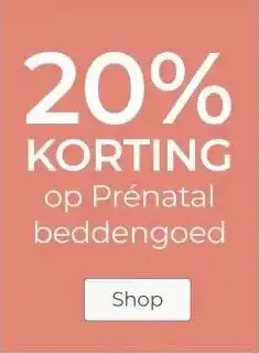 Prenatal 20% KORTING op Prénatal beddengoed aanbieding