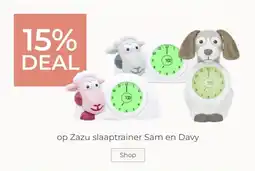 Prenatal 15% DEAL op Zazu slaaptrainer Sam en Davy aanbieding