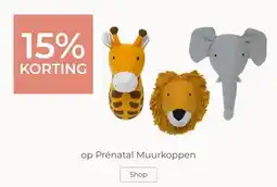 Prenatal 15% KORTING op Prénatal Muurkoppen aanbieding