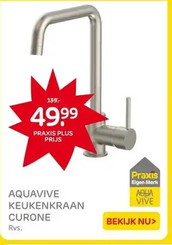 Praxis AQUAVIVE KEUKENKRAAN CURONE aanbieding