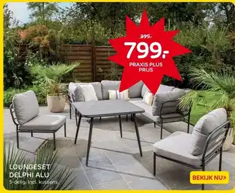 Praxis LOUNGESET DELPHI ALU aanbieding