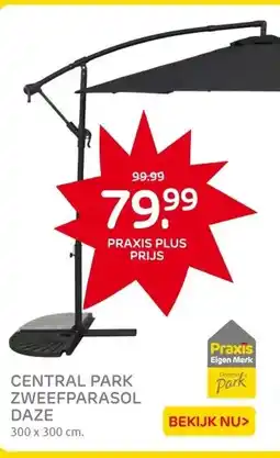 Praxis CENTRAL PARK ZWEEFPARASOL DAZE aanbieding