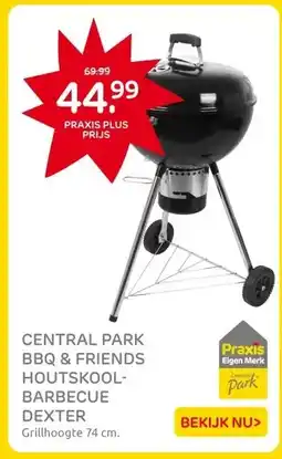 Praxis CENTRAL PARK BBQ & FRIENDS HOUTSKOOL- BARBECUE DEXTER aanbieding