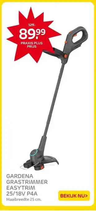 Praxis GARDENA GRASTRIMMER EASYTRIM 25/18V P4A aanbieding