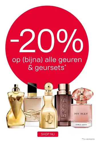 Pour Vous -20% op (bijna) alle geuren & geursets* aanbieding