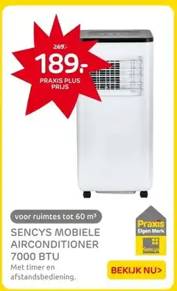 Praxis SENCYS MOBIELE AIRCONDITIONER 7000 BTU aanbieding
