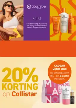 Mooi parfumerie 20% KORTING op Collistar aanbieding
