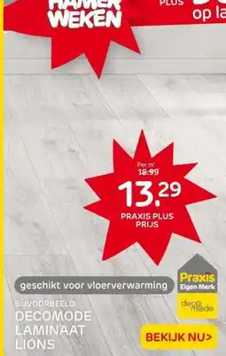 Praxis DECOMODE LAMINAAT LIONS aanbieding