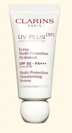 Mooi parfumerie Clarins UV Plus 5P SPF50 Multi- Protection Moisturizing Screen aanbieding