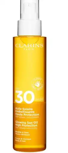 Mooi parfumerie Clarins Sun Care Glowing Sun Oil High aanbieding