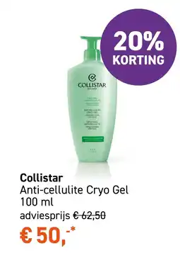 Mooi parfumerie Collistar Anti-cellulite Cryo Gel aanbieding