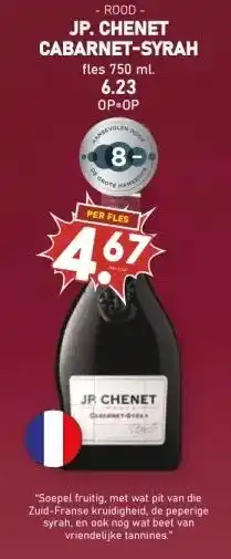 MCD Supermarkt ROOD- JP. CHENET CABARNET-SYRAH aanbieding