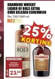 MCD Supermarkt DRAMBUIE WHISKY LIQUER OF BOLS EXTRA OUDE BELEGEN CORENWIJN aanbieding
