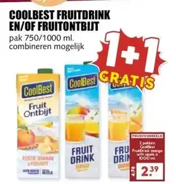MCD Supermarkt COOLBEST FRUITDRINK EN/OF FRUITONTBIJT aanbieding