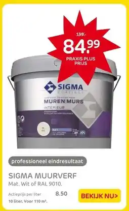 Praxis SIGMA MUURVERF aanbieding