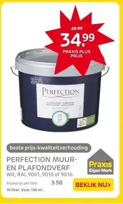 Praxis PERFECTION MUUR- EN PLAFONDVERF aanbieding