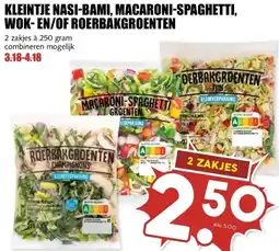 MCD Supermarkt KLEINTJE NASI-BAMI, MACARONI-SPAGHETTI, WOK-EN/OF ROERBAKGROENTEN aanbieding