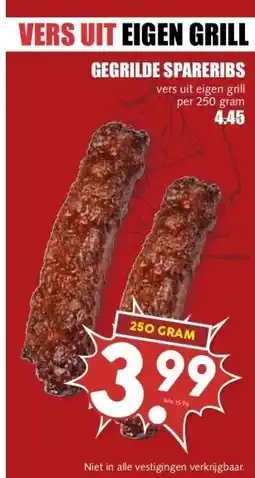 MCD Supermarkt GEGRILDE SPARERIBS aanbieding