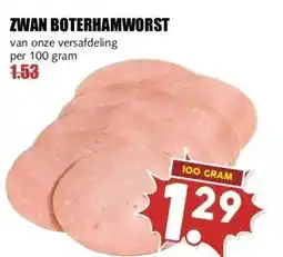 MCD Supermarkt ZWAN BOTERHAMWORST aanbieding