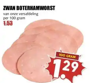 MCD Supermarkt ZWAN BOTERHAMWORST aanbieding