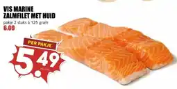 MCD Supermarkt VIS MARINE ZALMFILET MET HUID aanbieding