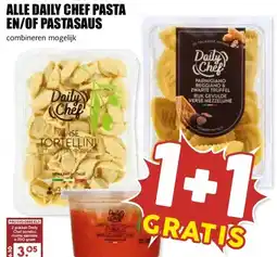 MCD Supermarkt ALLE DAILY CHEF PASTA EN/OF PASTASAUS aanbieding